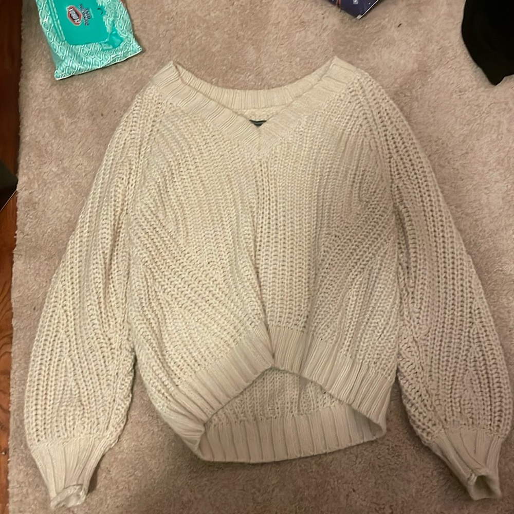 Cream colored sweater, medium